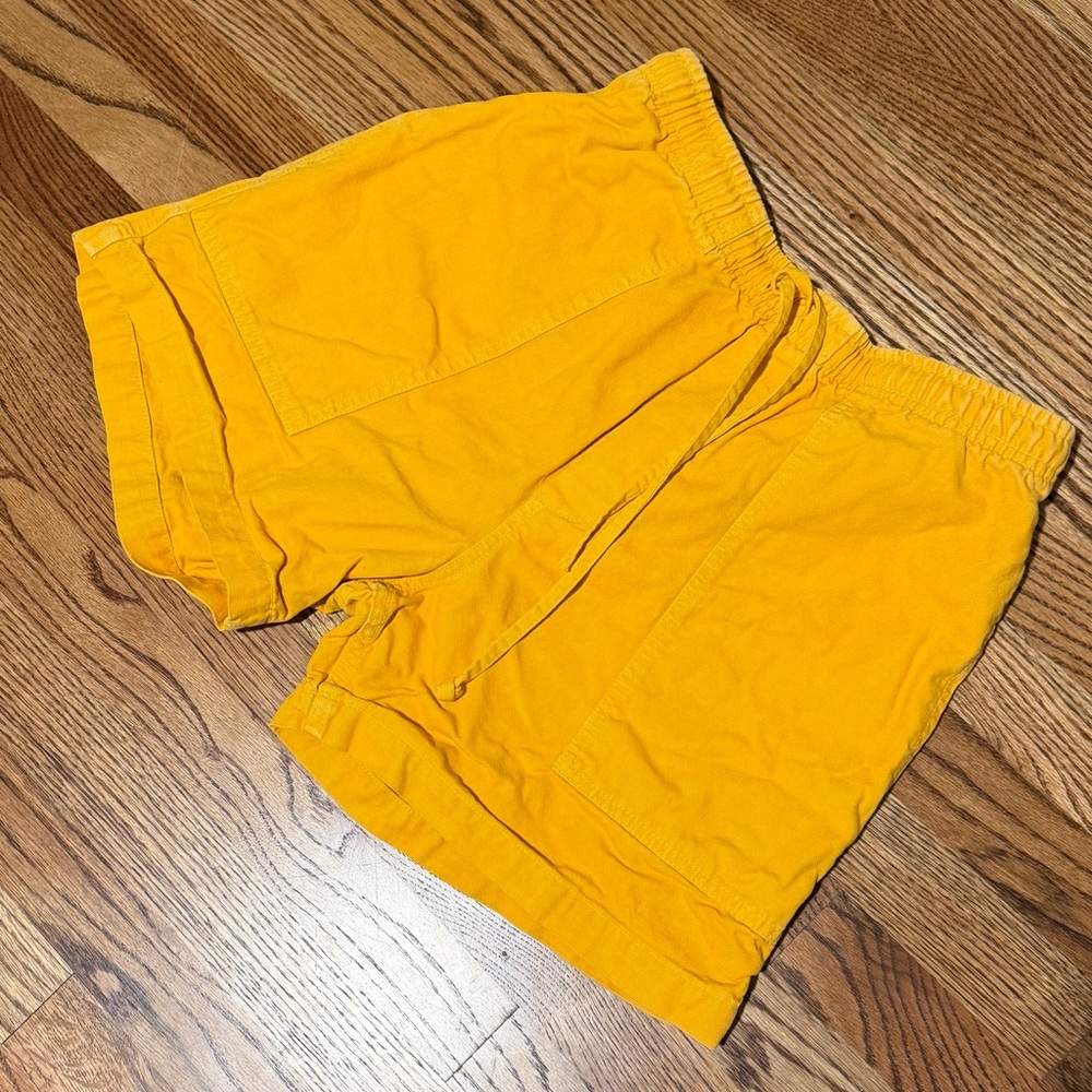 Yellow Elastic Waist Imogene and Willie Cotton Shorts